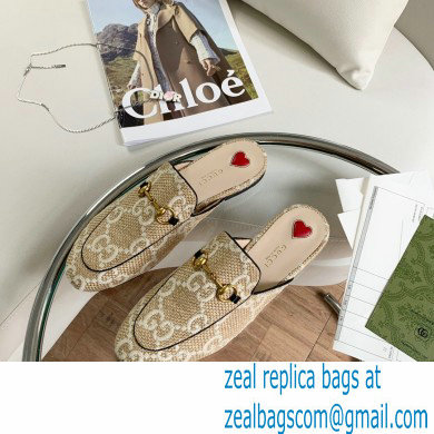 Gucci beige and white Women's GG Princetown slipper 475094 2022