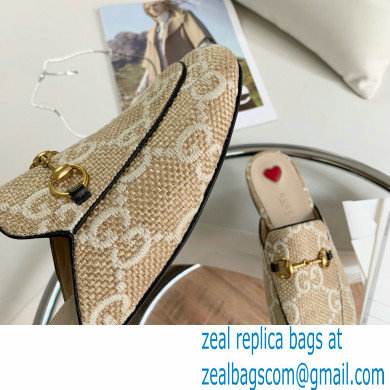 Gucci beige and white Women's GG Princetown slipper 475094 2022
