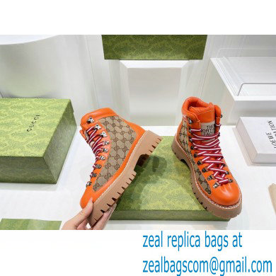 Gucci x The North Face ankle boots GG Beige/Orange 2022