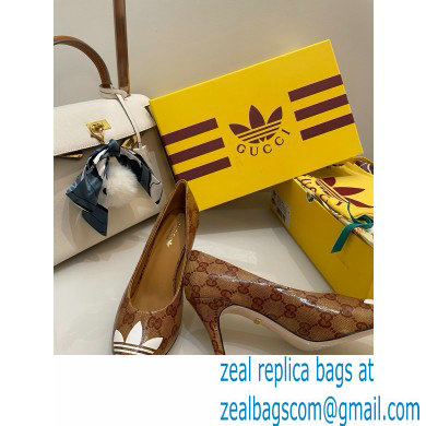Gucci x adidas Heel 7.5cm women's Trefoil Pumps GG Beige 2022