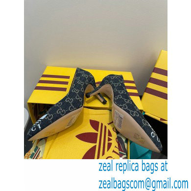 Gucci x adidas Heel 7.5cm women's Trefoil Pumps GG Blue 2022