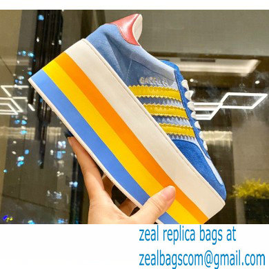 Gucci x adidas women's GG Gazelle sneakers 707873 Blue 2022 - Click Image to Close