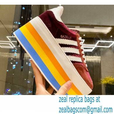 Gucci x adidas women's GG Gazelle sneakers 707873 Burgundy 2022