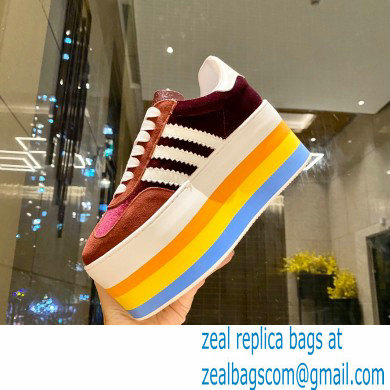 Gucci x adidas women's GG Gazelle sneakers 707873 Burgundy 2022 - Click Image to Close