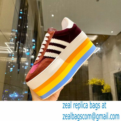 Gucci x adidas women's GG Gazelle sneakers 707873 Burgundy 2022