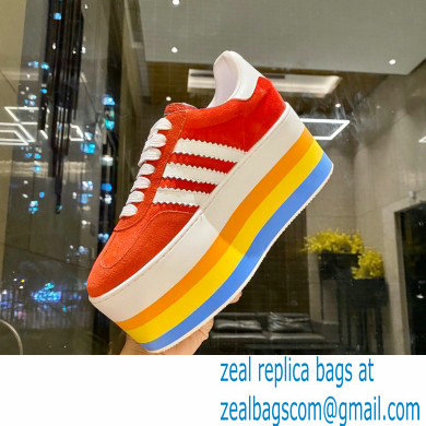 Gucci x adidas women's GG Gazelle sneakers 707873 Red 2022 - Click Image to Close