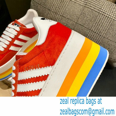 Gucci x adidas women's GG Gazelle sneakers 707873 Red 2022 - Click Image to Close