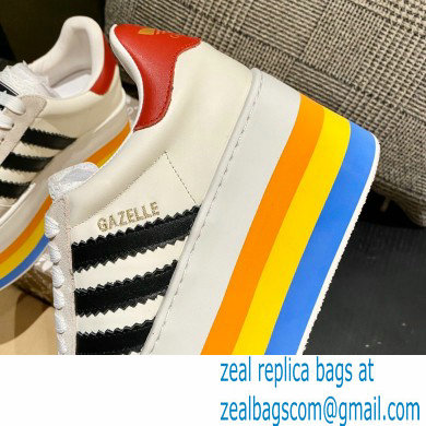 Gucci x adidas women's GG Gazelle sneakers 707873 White 2022 - Click Image to Close