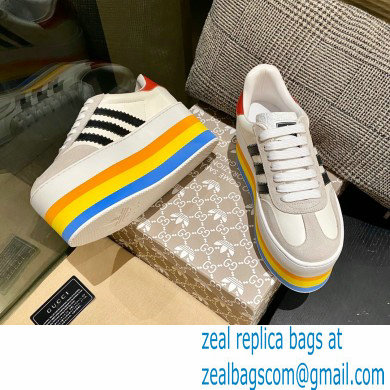 Gucci x adidas women's GG Gazelle sneakers 707873 White 2022 - Click Image to Close