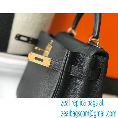 Hermes Kelly 28cm/32cm Bag In clemence Leather With Gold Hardware black