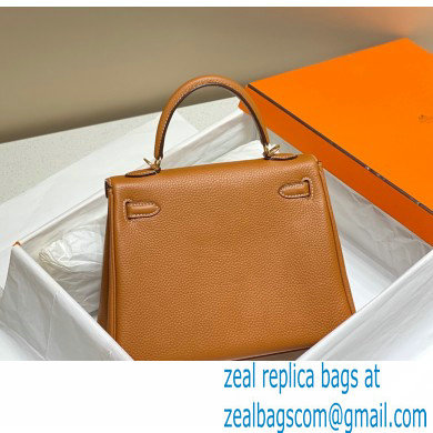 Hermes Kelly 28cm/32cm Bag In clemence Leather With Gold Hardware brown - Click Image to Close