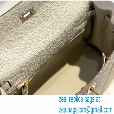 Hermes Kelly 28cm/32cm Bag In clemence Leather With Gold Hardware creamy - Click Image to Close