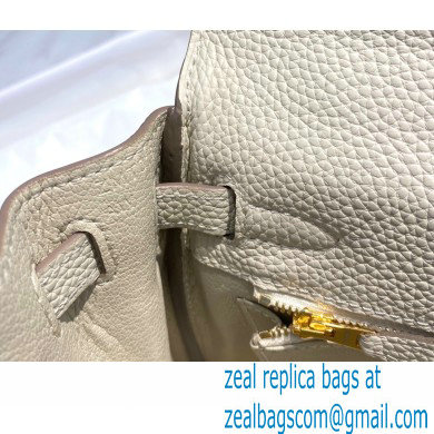 Hermes Kelly 28cm/32cm Bag In clemence Leather With Gold Hardware creamy