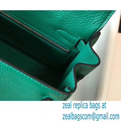 Hermes Kelly 28cm/32cm Bag In clemence Leather With Gold Hardware malachite