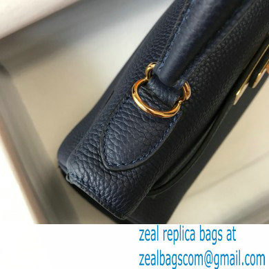 Hermes Kelly 28cm/32cm Bag In clemence Leather With Gold Hardware royal blue