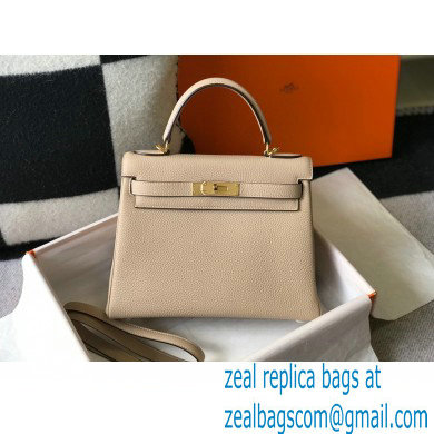 Hermes Kelly 28cm/32cm Bag In clemence Leather With Gold Hardware trench