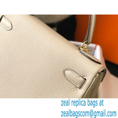 Hermes Kelly 28cm/32cm Bag In clemence Leather With Gold Hardware trench