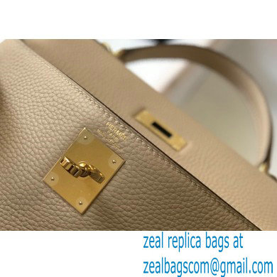 Hermes Kelly 28cm/32cm Bag In clemence Leather With Gold Hardware trench - Click Image to Close