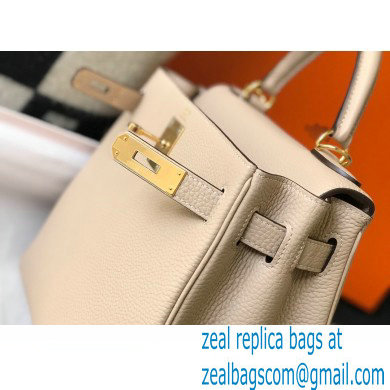 Hermes Kelly 28cm/32cm Bag In clemence Leather With Gold Hardware trench