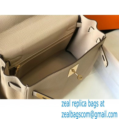 Hermes Kelly 28cm/32cm Bag In clemence Leather With Gold Hardware trench