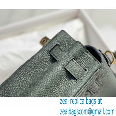 Hermes Kelly 28cm/32cm Bag In clemence Leather With Gold Hardware vert amande - Click Image to Close