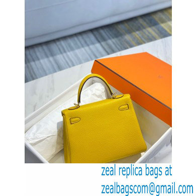 Hermes Kelly 28cm/32cm Bag In clemence Leather With Gold Hardware yellow - Click Image to Close