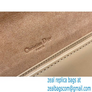 Lady Dior Pouch Bag in Cannage Calfskin with Diamond Motif Beige 2022 - Click Image to Close
