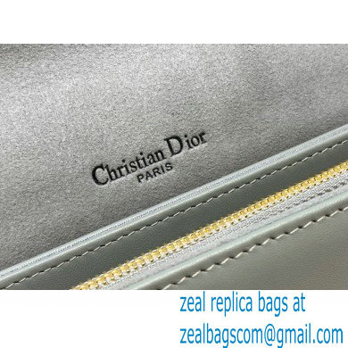 Lady Dior Pouch Bag in Cannage Calfskin with Diamond Motif Gray 2022