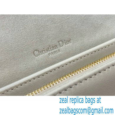 Lady Dior Pouch Bag in Cannage Calfskin with Diamond Motif White 2022 - Click Image to Close