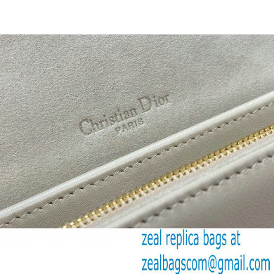 Lady Dior Pouch Bag in Cannage Calfskin with Diamond Motif White 2022