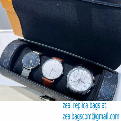 Louis Vuitton 3 Watch Case M43385 Monogram Eclipse Canvas