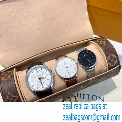 Louis Vuitton 3 Watch Case M47530 Monogram Canvas