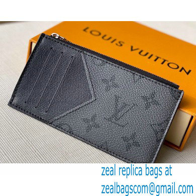 Louis Vuitton Coin Card Holder in Monogram Eclipse Canvas M69533 Black/Grey 2020 - Click Image to Close