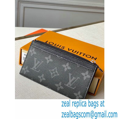 Louis Vuitton Coin Card Holder in Monogram Eclipse Canvas M69533 Black/Grey 2020 - Click Image to Close