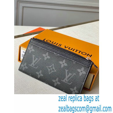 Louis Vuitton Coin Card Holder in Monogram Eclipse Canvas M69533 Black/Grey 2020