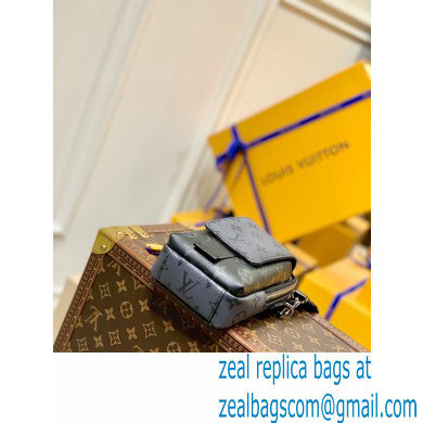 Louis Vuitton Flap Double Phone Pouch in Monogram Eclipse Canvas M81005 Black 2022