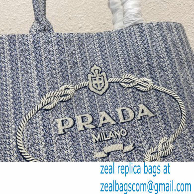 Prada Embroidered handbag 1BA342 Blue/Gray 2022