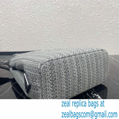 Prada Embroidered handbag 1BA343 Black/Gray 2022 - Click Image to Close