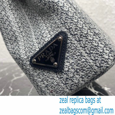Prada Embroidered handbag 1BA343 Black/Gray 2022