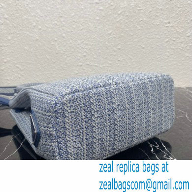 Prada Embroidered handbag 1BA343 Blue/Gray 2022