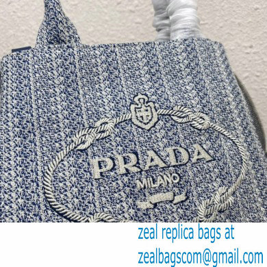 Prada Embroidered handbag 1BA343 Blue/Gray 2022