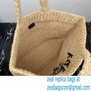 Prada Large raffia tote bag 1BG392 Beige 2022