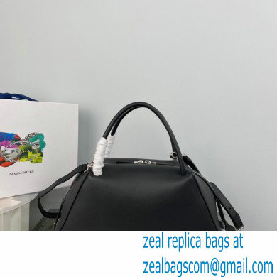 Prada Medium brushed leather handbag 1BA365 Black 2022