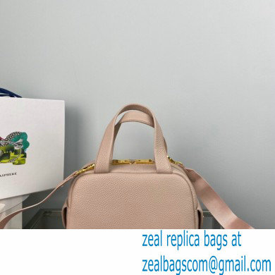 Prada Perforated logo Leather Handbag 1BH078 Nude Pink 2022 - Click Image to Close