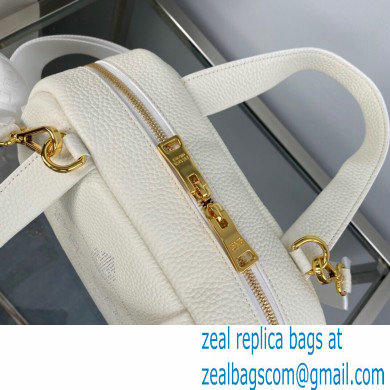 Prada Perforated logo Leather Handbag 1BH078 White 2022 - Click Image to Close