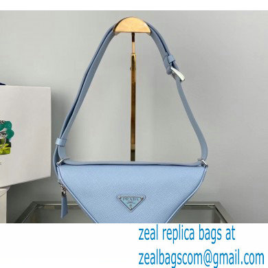 Prada Saffiano leather belt bag 2VL039 Sky Blue 2022 - Click Image to Close