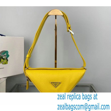 Prada Saffiano leather belt bag 2VL039 Yellow 2022 - Click Image to Close