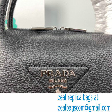 Prada Small Leather HandBag with shoulder strap 1BC145 Black 2022