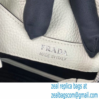 Prada Small Leather HandBag with shoulder strap 1BC145 White 2022