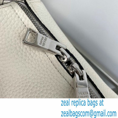 Prada Small Leather HandBag with shoulder strap 1BC145 White 2022
